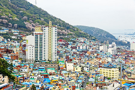 Gamcheon文化村 釜山金融目的地吸引力市中心景观旅游夜景旅行景点糖果图片