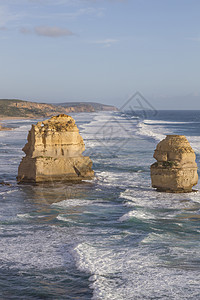 澳大利亚大海路上十二个使者 位于澳洲大大洋路海景旅行旅游蓝色日落海岸波浪吸引力国家石头图片