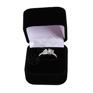 钻石戒指水晶宏观宝石礼物魅力婚礼展示珠宝盒子奢华图片