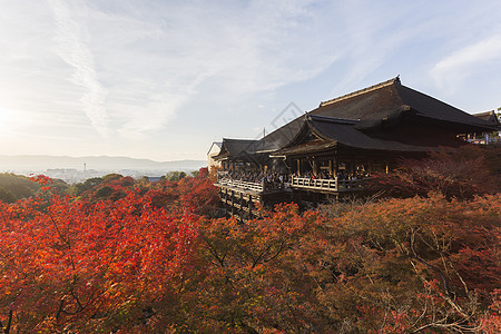 日本京都清津寺庙观光建筑学宝塔旅游文化场景佛教徒城市吸引力神道图片