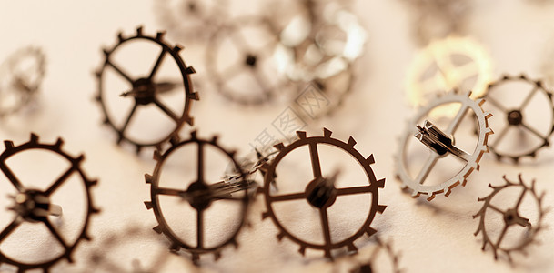 时钟小部分宏观螺丝刀车轮金属钟表齿轮小时工具时间装置图片