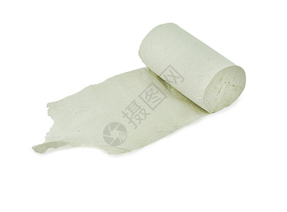白色背景的简便手纸小路清洁工卫生间浴室家庭组织配件卫生卫生纸床单图片