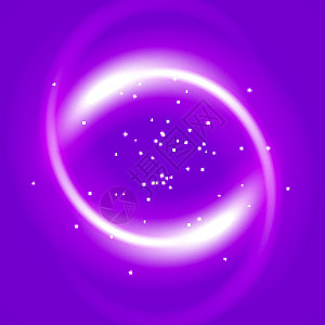 矢量插图彩色抽象闪光背景运动星星力量活力魔法天空曲线萤火虫紫色涡流图片