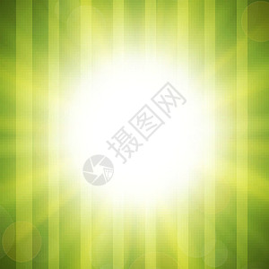 抽象的绿色模糊背景 上面覆盖着半透明的圆圈 灯光效果和太阳爆发射线环境强光横梁镜片生长蓝色橙子插图生态背景图片