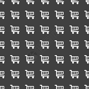 购物篮子网络图标 平板设计 无缝模式元素零售商业手提篮店铺互联网插图盒子商品销售图片