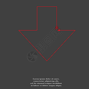 向下箭头图标平滑 背景摘要对象统计网络光标标签橙子信息指针形状网页图片
