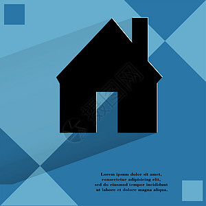 以平坦几何抽象背景为主的简单现代网络设计房子手势商业住宅房地产小屋背景图片