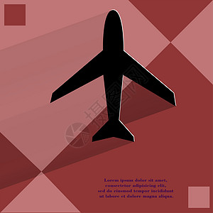 飞机 平面几何抽象背景上的平面现代网页设计喷射导航航空公司按钮商业插图航班旅游客机灰色图片