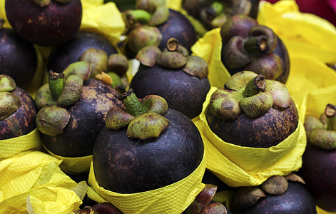 异质水果紫色芒果情调季节性市场甜点蔬菜食物热带饮食异国山竹图片