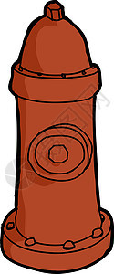 红火水管手绘红色插图消防栓卡通片背景图片