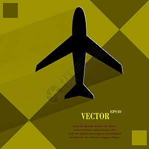 飞机 平面几何抽象背景上的平面现代网页设计喷射天空插图乘客运输旅游航空公司航空空气按钮背景图片