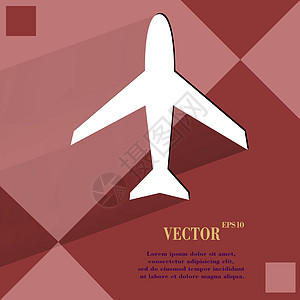 飞机 平面几何抽象背景上的平面现代网页设计航空公司商业插图飞机场乘客按钮航空旅游白色灰色背景图片