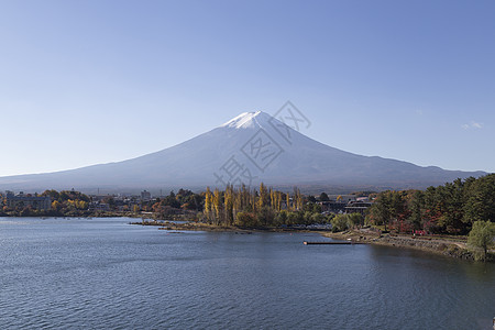 日本秋天福吉山宝塔旅行吸引力反射商事农场日落走廊公园地标图片