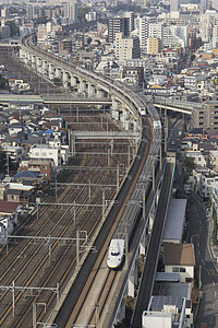 日本东京市吸引力新宿天际建筑物天空建筑学地标游客办公室商业图片