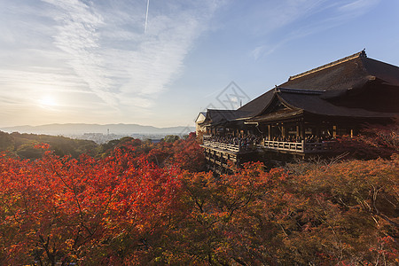日本京都清津寺庙神社观光世界场景旅行宝塔城市神道宗教游客图片