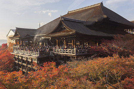 日本京都清津寺庙宝塔建筑学地标场景世界吸引力神社游客神道城市图片