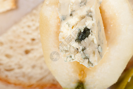 奶酪和梨小吃乡村午餐美食水果木头干酪营养熟食羊乳图片