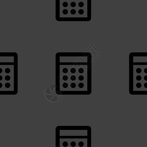 计算器网络图标 平面设计 无缝模式灰色黑色互联网白色商业界面电脑按钮插图网站图片