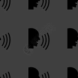 聊天的网络图标 平板设计 无缝模式男人白色噪音插图艺术喷嚏标签夹子高声背景图片