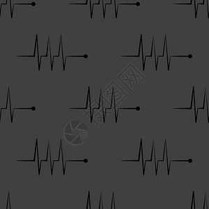 心律网络图标 平板设计 无缝灰色模式图表作品展示韵律医疗音乐诊所心脏病学梗塞创造力图片