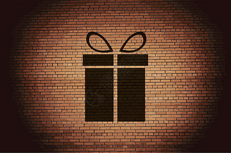 礼品网图标 平板设计灰色插图网络界面互联网购物礼物网站背景图片