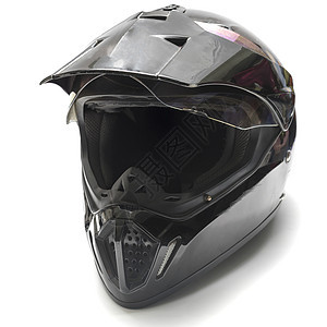 摩托车头盔闲暇盔甲速度反射塑料运动黑色摩托安全白色图片