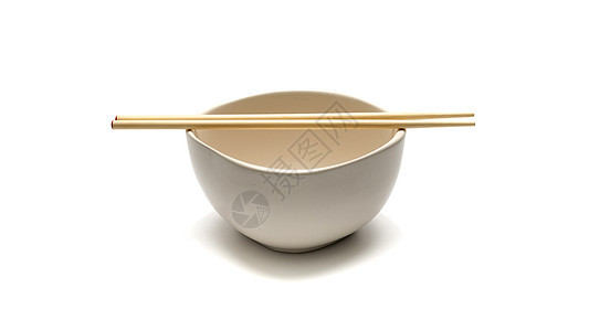 空碗和筷子用具美食食物白色用餐餐具寿司文化盘子图片