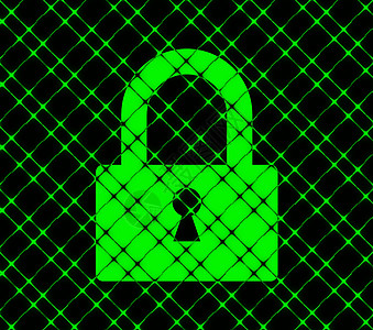 锁定 平坦的现代网络按钮和您文本的空间网站图标互联网安全维修技术机械密码保护商业图片