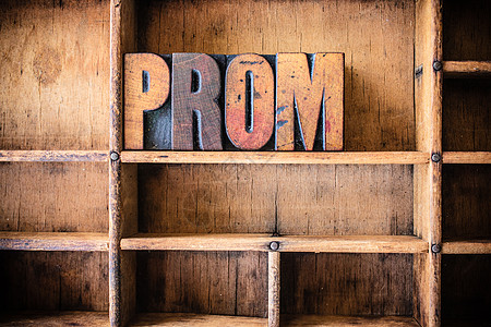 Prom概念木制印刷品主题图片