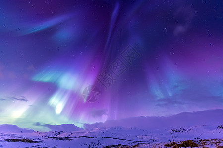 冰岛北北极光Aurora北极星丘陵沼泽国家苔原阳光地形水池公园图片