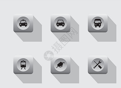 车辆图标卡车黑色白色货车火车旅行出租车网络运输管子图片