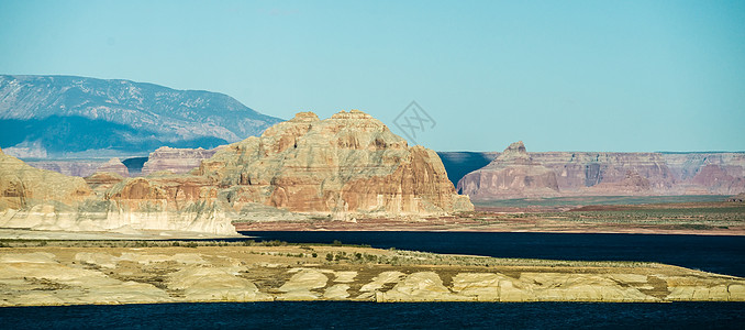 亚里桑那湖附近的风景日落山脉峡谷情景娱乐假期港口荒野幽谷沙漠图片