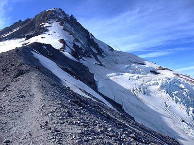 胡德山远足公吨国家风景天空顶峰环境冰川兜帽荒野图片