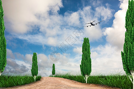 图形飞机的复合图象旅行计算机飞行蓝天公路航班绘图地平线旅游航空图片