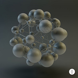 3D 分子结构背景 图形设计物理技术推介会微生物学公式物质化学节点网格纳米图片