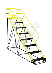 步阶梯工业梯子金属白色楼梯图片