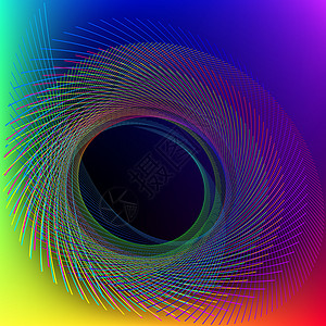 抽象平基线 矢量曲线艺术溪流波浪状金属流动插图漩涡波纹网格图片