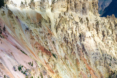 黄石公园大峡谷详细风景天气公园自然环境空气旅行树木溪流岩石背景图片