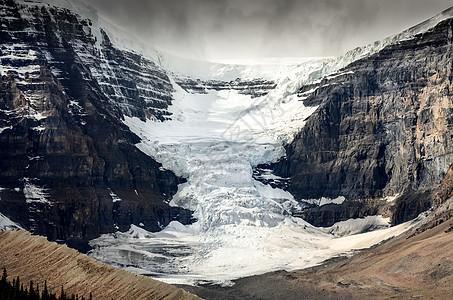 在加拿大贾斯珀NP对哥伦比亚冰地冰川的景象图片