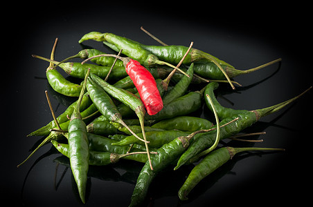 绿辣椒和红辣椒火焰蔬菜香料绿色香肠食物烹饪烧伤植物红色图片