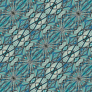 未来的几何技术模式打印蓝色艺术品机器网络织物几何学墙纸小说奢华图片