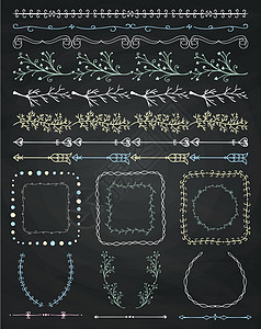 共同划定无缝边界 框架 分界线 拆分者 分行漩涡邀请函装饰品学校粉笔分频器卡通片卡片木板花朵图片