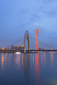 日落后广州市金融游客城市风景全景吸引力办公室建筑学建筑商业图片