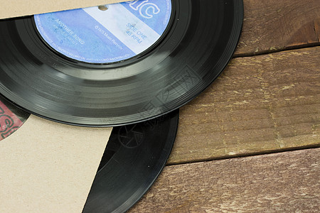 让我们再找一次那格罗夫 Groove记录黑色塑料留声机磁盘标签专辑桌子木头音乐图片