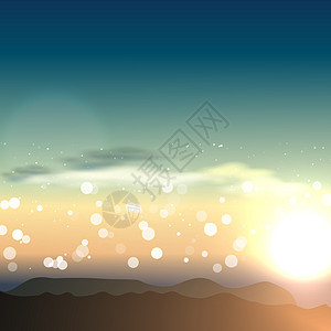 矢量日落的自然背景地平线太阳天堂气候环境阳光魔法天空辉光天气图片