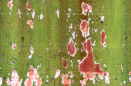 工业用金属合光照相盘子乡村绿色红色风化墙纸腐蚀床单照片剥皮图片