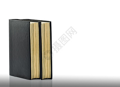 封闭黑书放在白底幕上笔记本教育教科书知识日记全书智慧图书馆专辑小说图片
