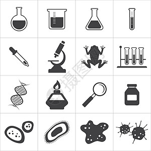 化学和生物学图标集图片