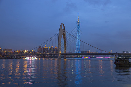 日落后广州市建筑学全景地标天际建筑旅行吸引力商业风景办公室图片