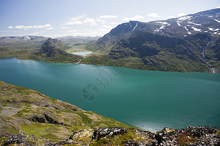 挪威约顿海明国家公园山脉土匪远足场景旅行蓝色公园全景顶峰岩石图片